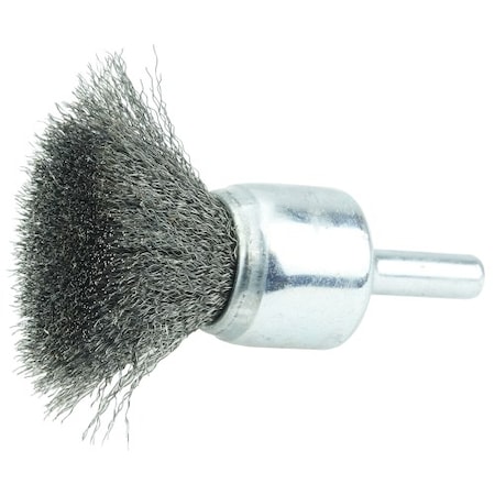 Weiler 3/4" Crimped Wire End Brush, .0104" Steel Fill 10006